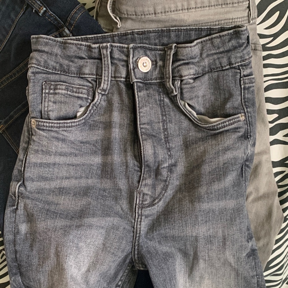 Stylish Gray Denim Jeans